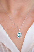 AINSLEY EMERALD CUT JADE GREEN & CZ PENDANT