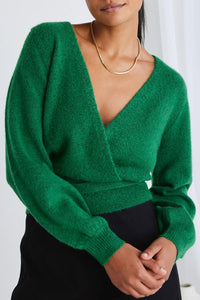 Ivy & Jack Charm wrap jumper - Green