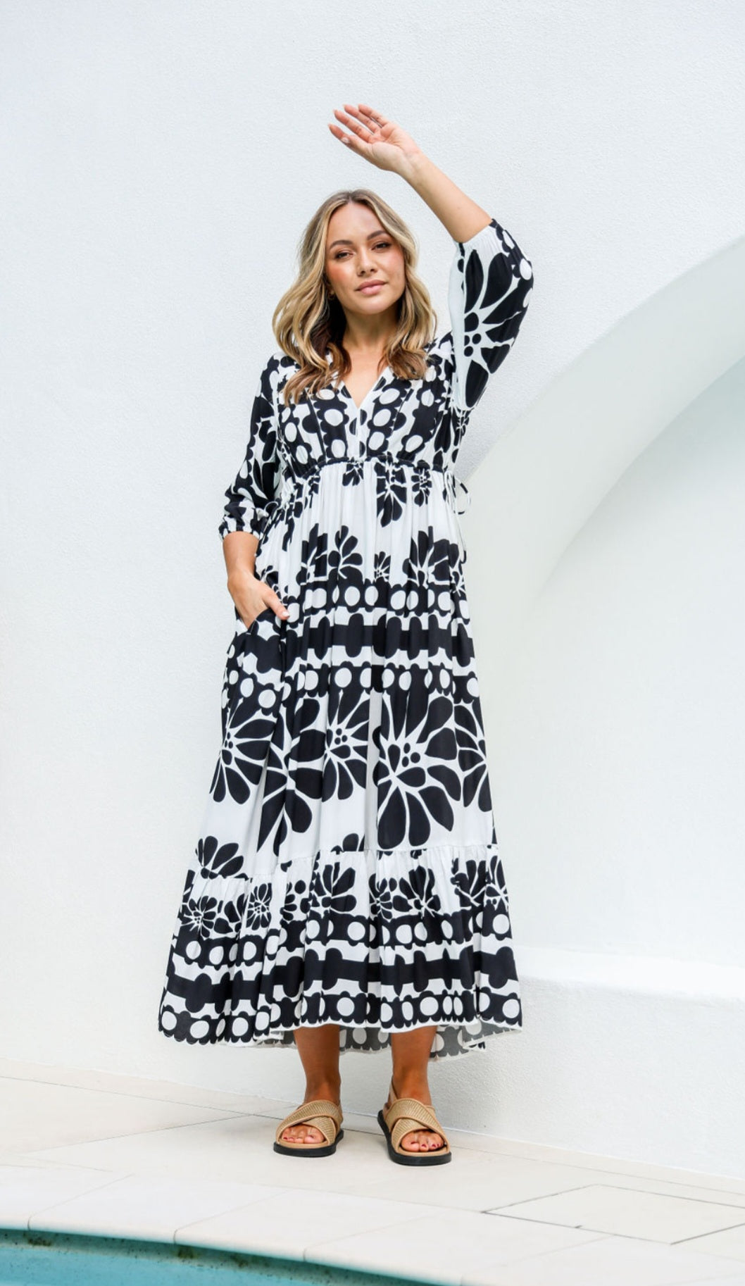 Black & White mosaic dress Joop & Gypsy