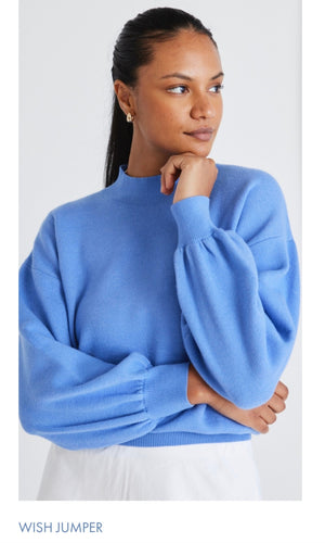 Wish French knit funnel neck